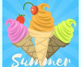 Free Flat Ice Cream Vector Illustration | FreeVectors