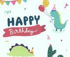 Happy Birthday Animals Vector