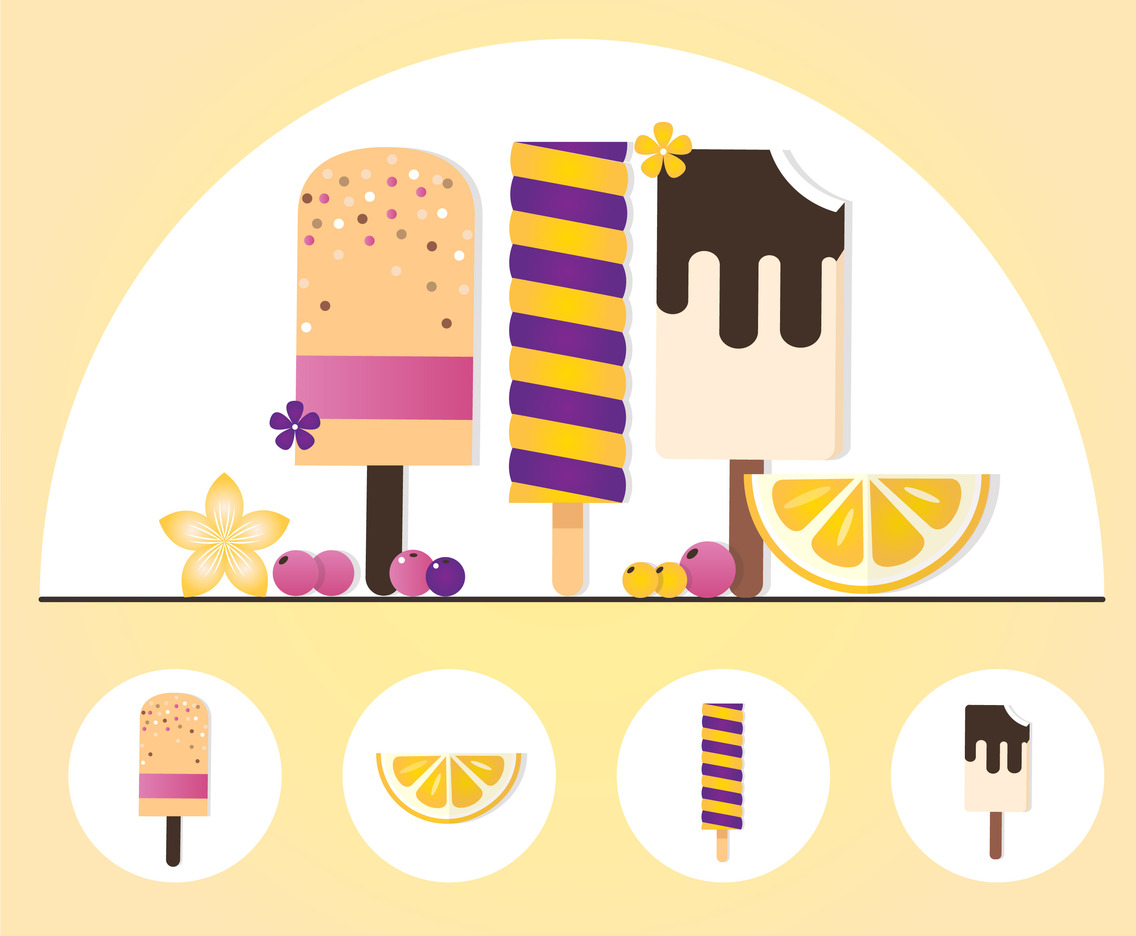 Vector Summertime Elements Illustration