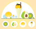 Vector Summertime Elements Illustration