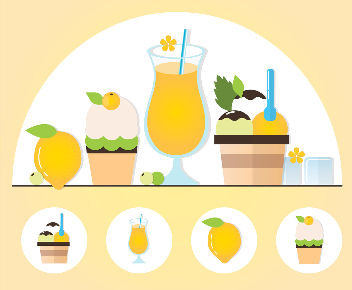 Vector Summertime Elements Illustration