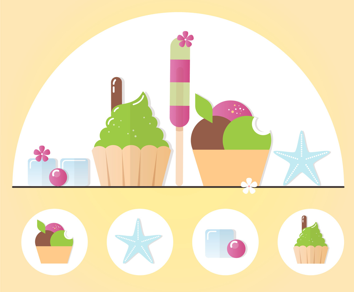 Vector Summertime Elements Illustration