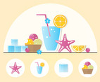Vector Summertime Elements Illustration