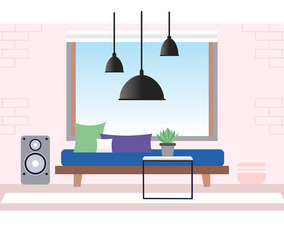 Vector Designer Room Illustration
