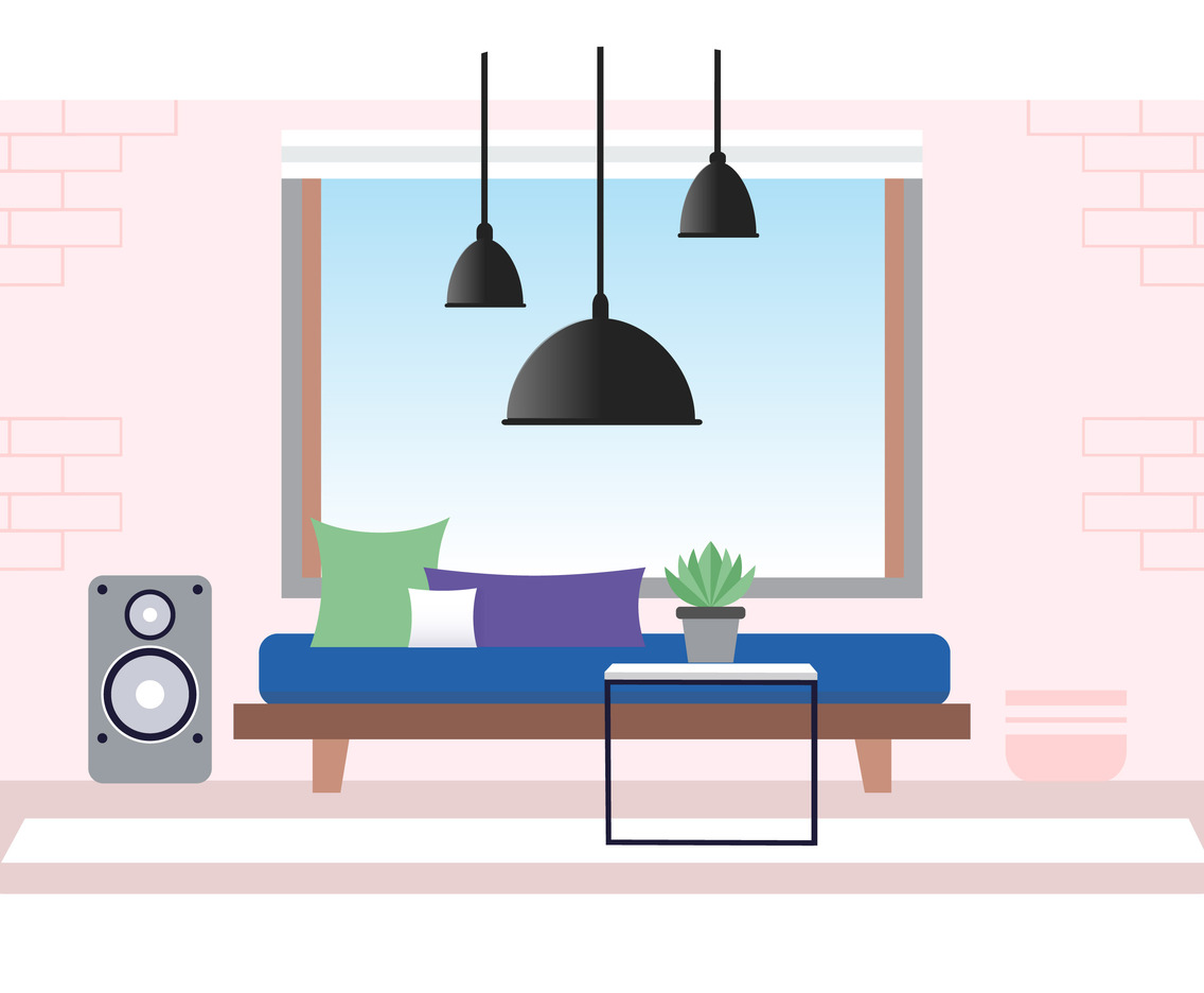 Vector Designer Room Illustration