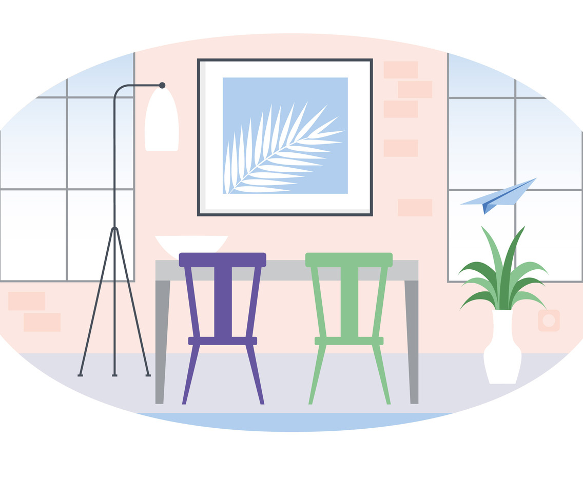 Vector Designer Room Illustration