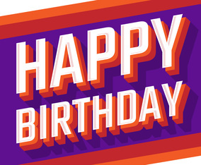 Vintage Retro Happy Birthday Card