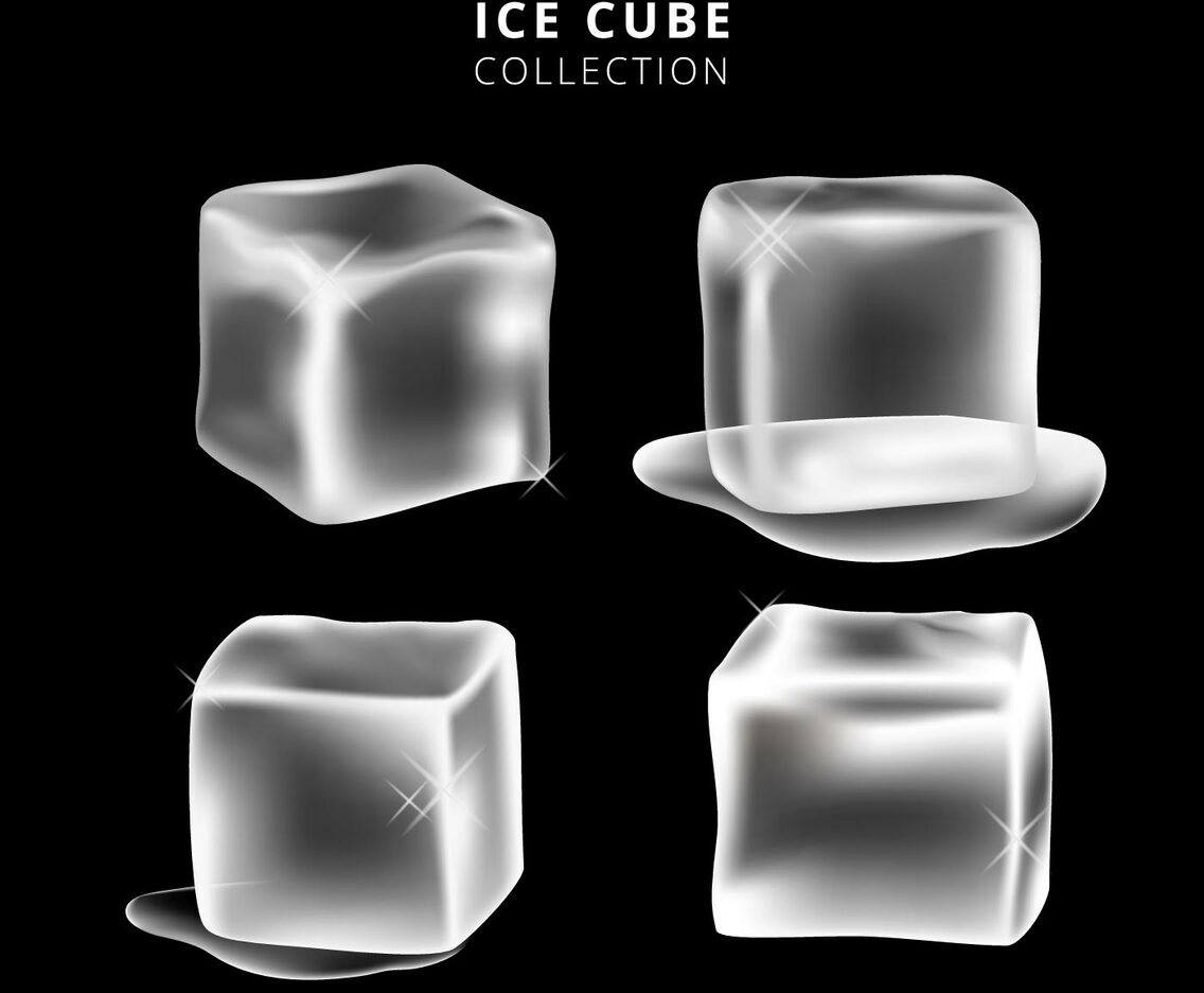 Ice cubes clipart collection