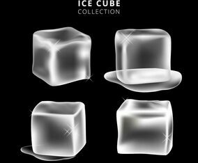 Ice cubes clipart collection
