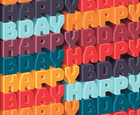 Happy Birthday Pattern Vector