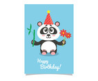 Cute Panda Birthday Card