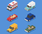 Isometric Transportation Clip Art Set