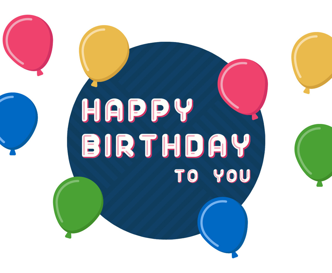 Happy Birthday Typography