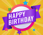 Happy Birthday Greeting Cards Vector Illustration
