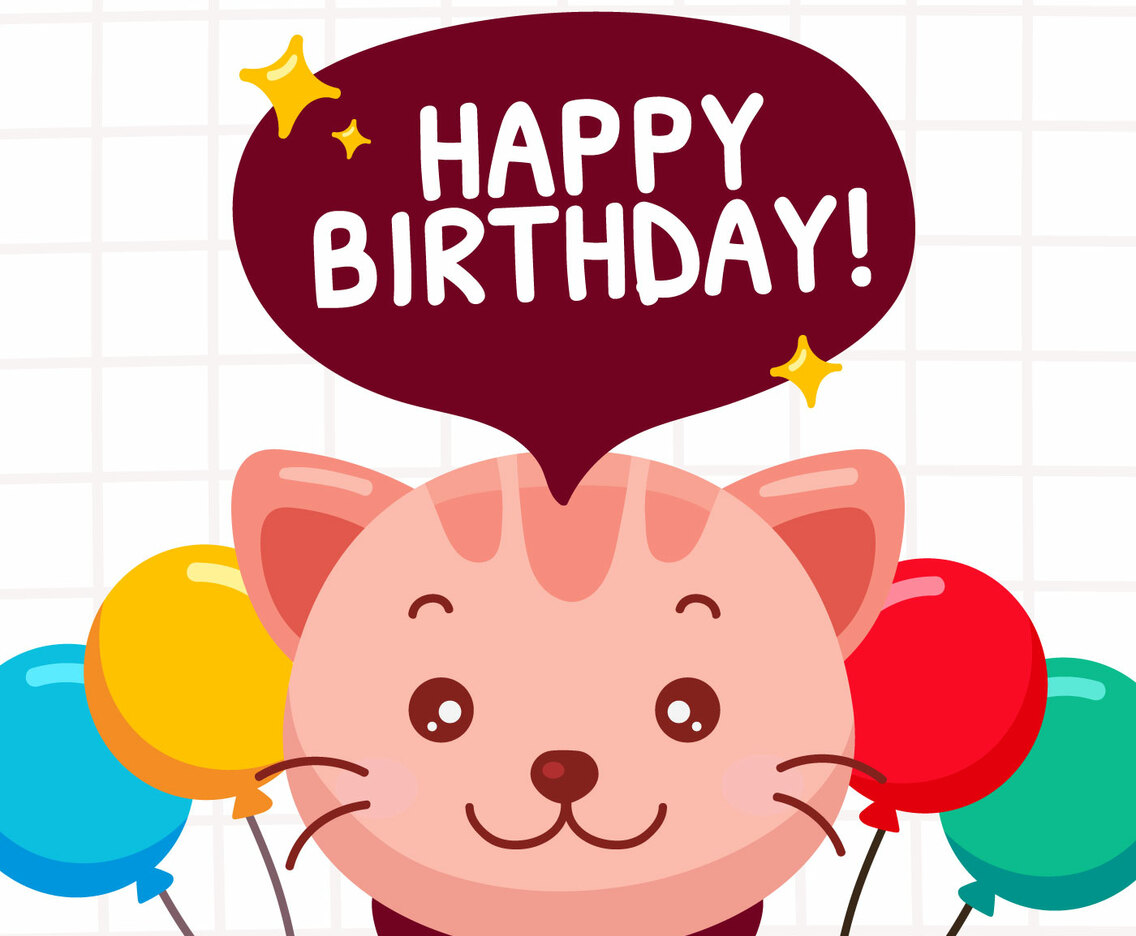 Birhday Card With Funny Cat