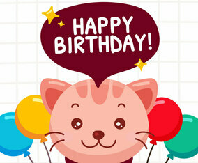 Birhday Card With Funny Cat