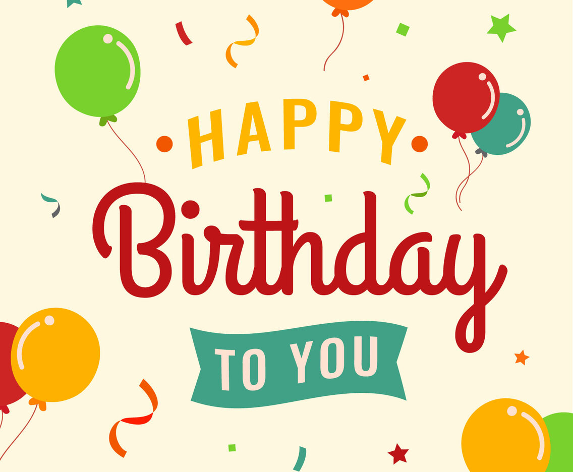 Happy Birthday Typography Poster