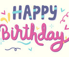 Happy Birthday Typography Vector