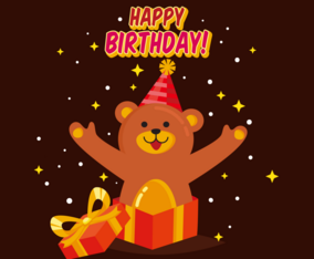 Happy Birthday Animals Vector