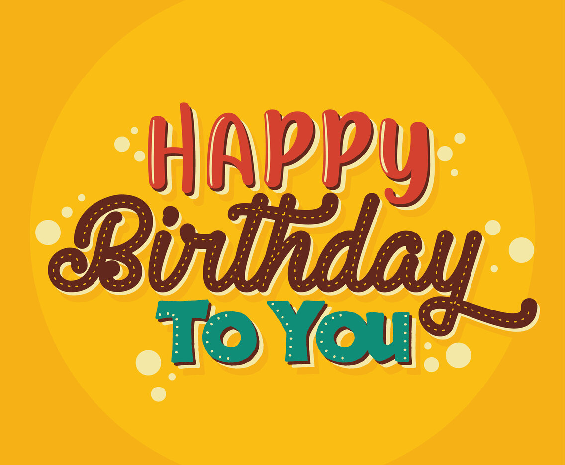 Happy Birthday typography Design