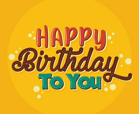 Happy Birthday typography Design