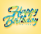 Happy Birthday Typography Vector Design