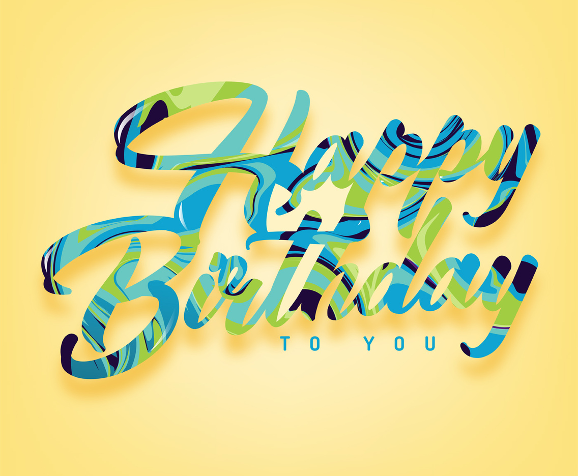 Happy Birthday Typography Vector Design