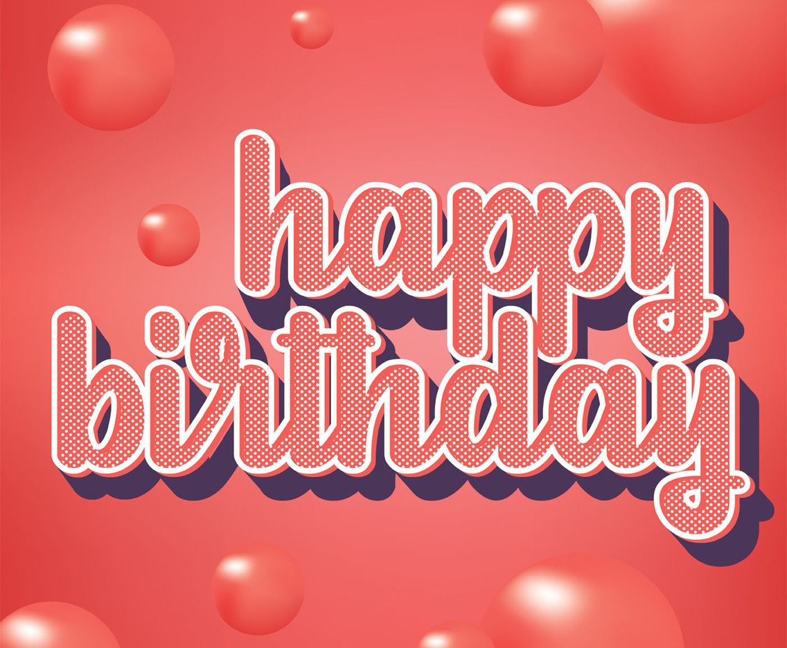 Happy Birthday Typography Vector Design
