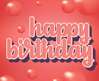 Happy Birthday Typography Vector Design