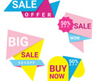 Colorful Abstrac Origami Sale Banners Collection