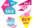 Colorful Abstrac Origami Sale Banners