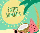 Cute Summer Background Vector