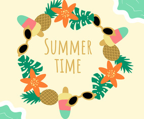 Cute Summer Background Vector