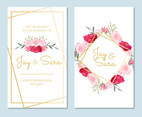 Wedding Invitation Template With Flowers
