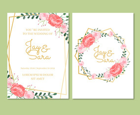 Wedding Invitation Template With Flowers