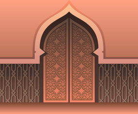Mosque Door Vector