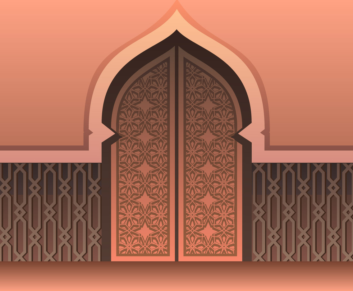 Mosque Door Vector