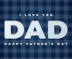 Happy Fathers Day Gift Card Template