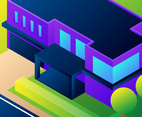 Isometric 3D House Illustration