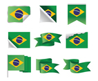 Brazil Flag and Ribbon set