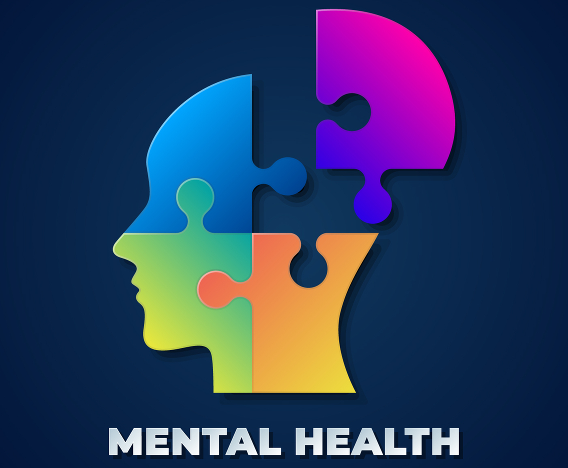 Man Silhouette Puzzle For Mental Health Day