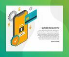 Mobile Secure Cyber Security Illustration