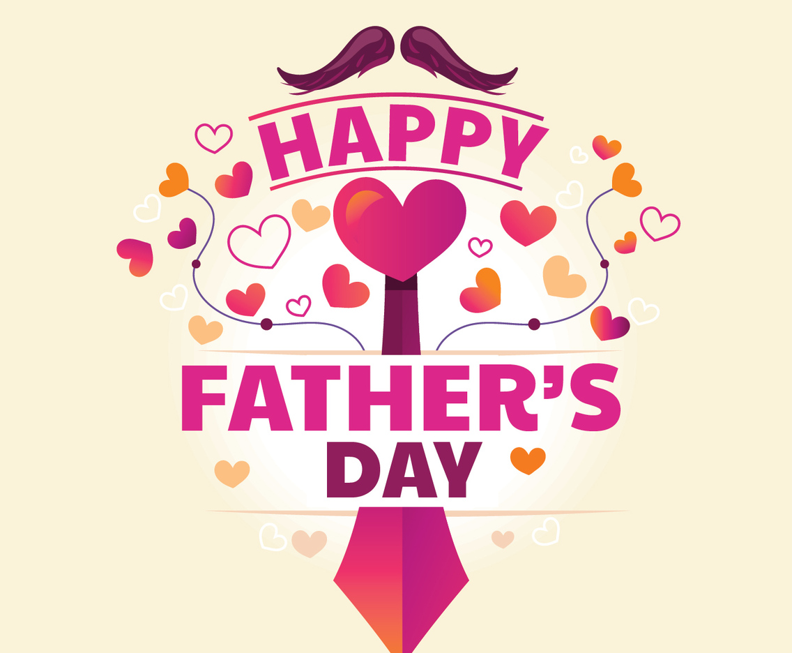 Father's day Typography Design for Greetings Card