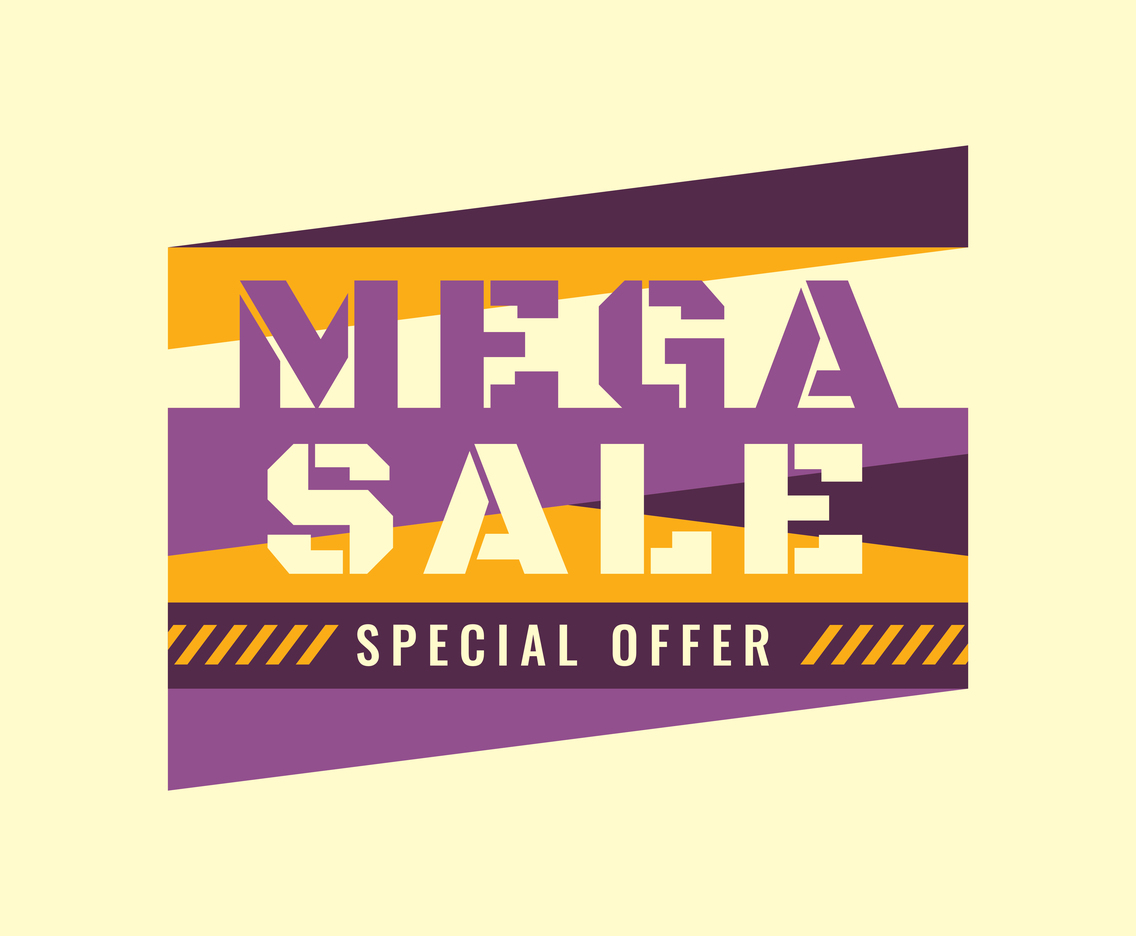 Sale typography template