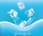 Realistic Ice Cube Vector Design