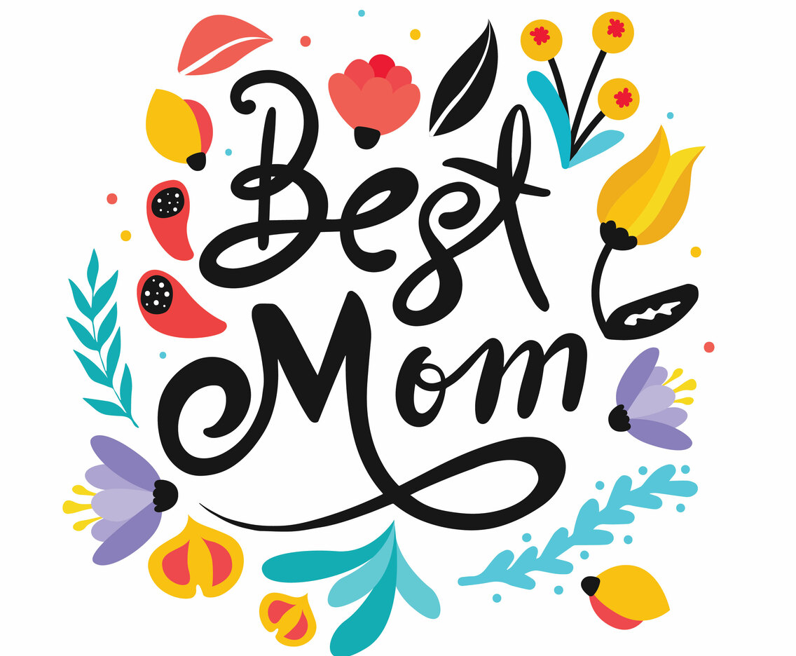 Best Mom Typography Vector Design