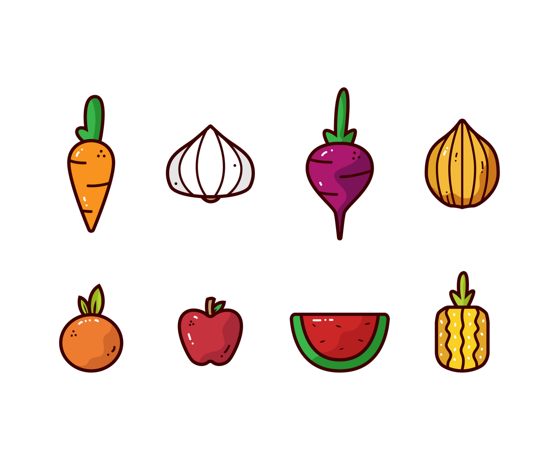 Outlined Vegetables