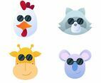 Cool Animal Faces Set