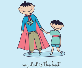 Super-Father  Son Doodle