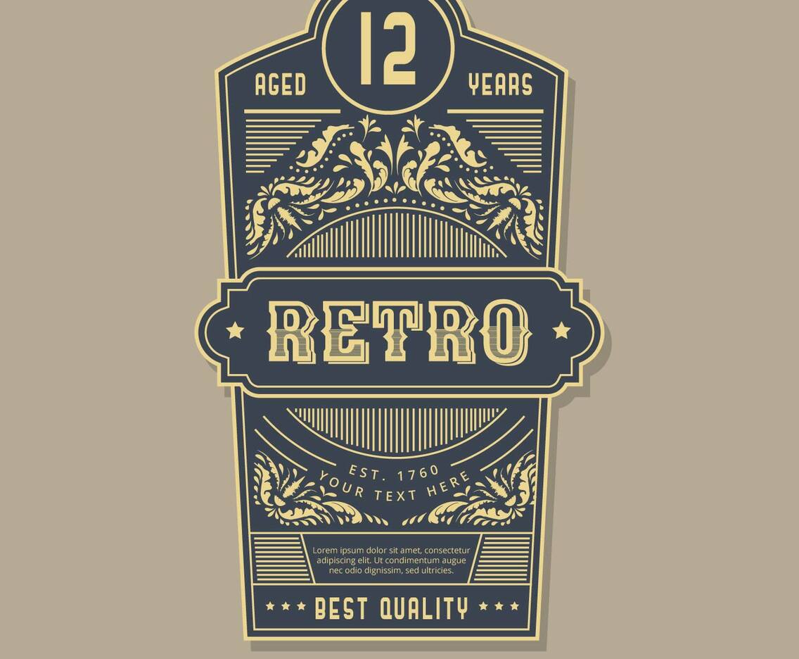 Retro Label Vector Collection